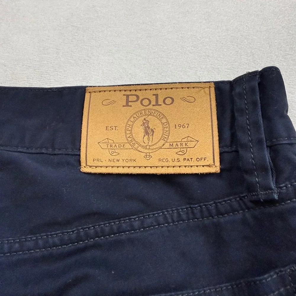 Polo Ralph Lauren Varick Slim Straight Navy Blue Pants Mens 32x30 FLAW
